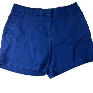 Land N Sea Womens Shorts Size 6 Blue Stretch Chino Flat Front Casual